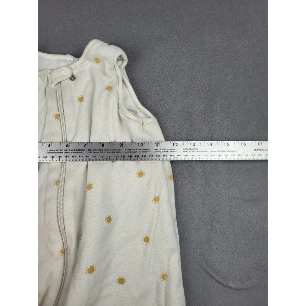Mori Sleep Sack Baby 2 4Yr White Rayon Bamboo Full Zip AOP Sun‎ Design Light